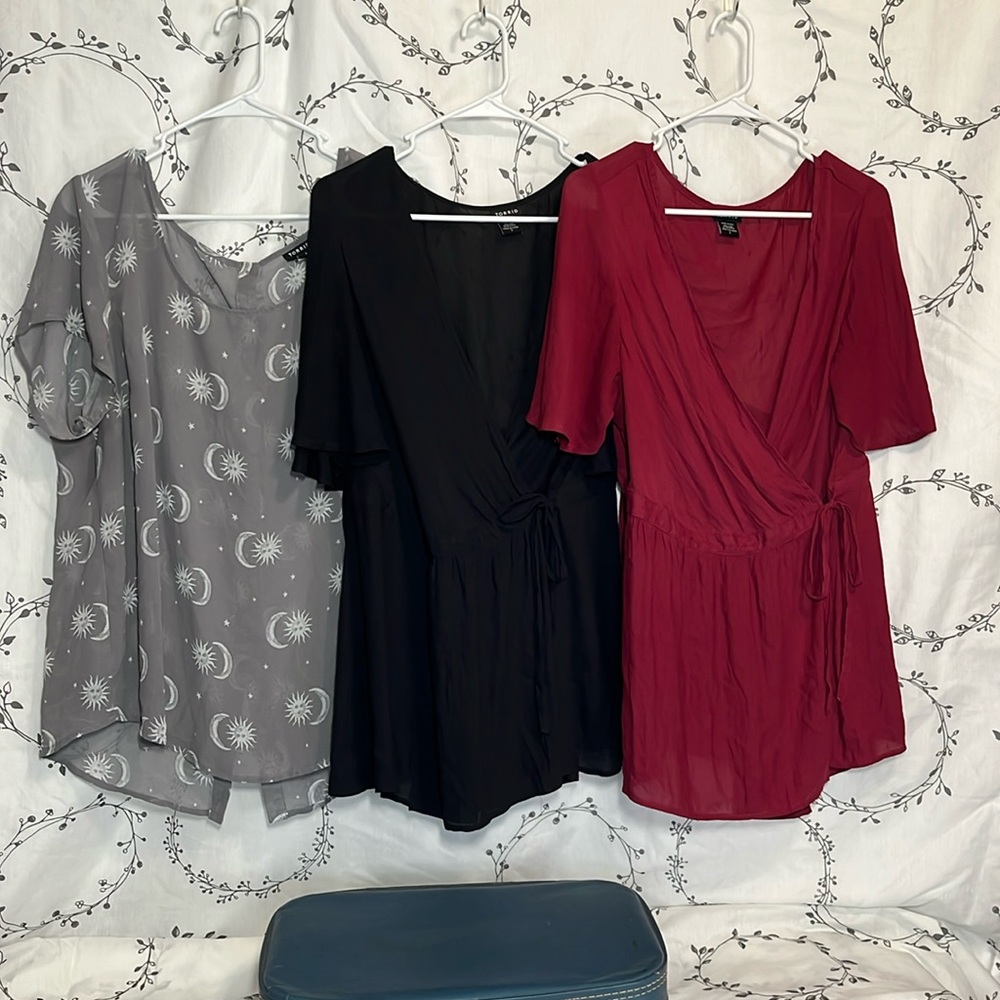 3 Pre-loved Torrid Tops - size 2
